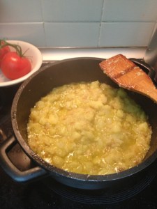 Momento en el que tienes que subir el fuego para dorar.